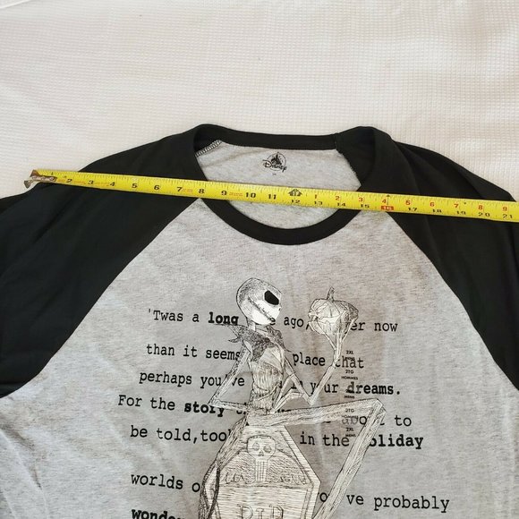 Nightmare Before Christmas Jack Skellington Baseball Style T Shirt Mens 2XL New - Picture 11 of 12